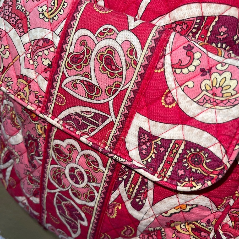 Vera Bradley Red and Pink Patterned Backpack - Picture 2 of 13
